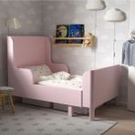IKEA Busunge Açık Pembe Renk Uzayabilen Çocuk Karyolası 80x200 cm Dayanıklı Malzeme ile Tasarlandı - 80 x 200 cm