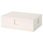 IKEA Bygglek 35x26x12 cm Beyaz Kapaklı Lego Kutusu