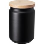 IKEA Cam-Bambu Kapak Çay Kahve Kavanozu Siyah Renk 1 lt - 1000 ml - 1 Adet