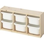 IKEA Çam Dayanıklı Saklama Ünitesi 93X21X30 cm Çocuk Odası Oyuncak Dolabı Düzenleyici - Ahşap