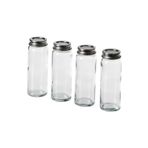 IKEA CAM PASLANMAZ ÇELİK 10 CL 4 ADET BAHARAT KAVANOZU CITRONHAJ