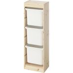 IKEA Çam Şık Saklama Ünitesi 44X30X91 cm Çocuk Odası Oyuncak Dolabı Düzenleyici - Ahşap