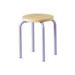 IKEA Çam Tabure Lila Renk 45 Cm Yuvarlak Tabure Tekli
