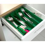 IKEA Çekmece Içi Kaşıklık 31X26X4 cm 5 Bölmeli Plastik Düzenleyici Organizer Çatal Bıçaklık Parlak Yeşil Renk