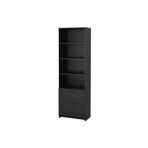 IKEA çekmeceli kitaplık, siyah, 60x190 cm