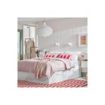 IKEA çift kişilik baza, beyaz, 140x200 cm, 4 çekmeceli