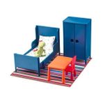 IKEA Çocuk Aktivite Oyuncağı Renkli Yatak Odası Takımı Meridyendukkan Yatak Odası Mobilya Oyuncak Takımı