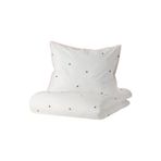 IKEA Çocuk Nevresim Takımı Tek Kişilik 150x200 cm, Beyaz Puantiye Desenli