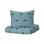 IKEA Çocuk Nevresim Takımı Tek Kişilik 150X200 Mavi Renk-Araba Temalı Nevresim Çarşafsız - 150 x 200 cm