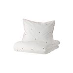 IKEA Çocuk Nevresim Takımı Tek Kişilik Meridyendukkan 150x200/50x60 Cm Beyaz-puantiye Desenli Beyaz Nevre