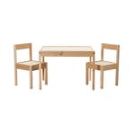 IKEA Çocuk Oyun Masası Meridyendukkan 2 Sandalye Set Çam - Kahverengi
