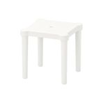 IKEA Çocuk Taburesi, Beyaz Renk 28X27 cm Polipropilen Plastik Kare Tabure