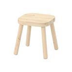 IKEA Çocuk Taburesi, Masif Çam Ahşap, Huş Rengi, 27x31 cm