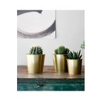 IKEA DAIDAI pirinç rengi 12 cm çelik saksı 3 adet