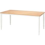 IKEA Dandery Yemek Masası Beyaz-Meşe Kaplama 180X90 cm 6-8 Kişilik - Meşe - Beyaz