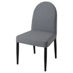 IKEA Danderyd Siyah-Vissle Gri Kumaş Sandalye