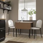 IKEA DANDERYD/EBBALYCKE mutfak masası takımı çam kaplama/siyah-Idekulla bej - 79568075