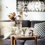 IKEA Dekoratif Vazo Karaf Küçük Boy 17 cm Çap: 12 cm Cam - Beyaz - 400 ml