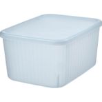 IKEA Dikdörtgen kapaklı saklama kutusu, şeffaf gri-mavi, 18x24x12 cm/3.5 lt
