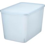 IKEA Dikdörtgen kapaklı saklama kutusu, şeffaf gri-mavi, 24x36x23 cm / 14.5 lt