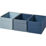 IKEA Dröna Kutu Seti Mavi 18 x 25 x 15 cm - 3 Adet
