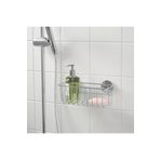 IKEA Duş Sepeti Vantuzlu Çinko Kaplama 24x11 cm Çelik Galvanizli Duvar Banyo Rafı