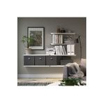 IKEA duvar rafı kombinasyonu, beyaz-nikelaj kaplama, 160x30 cm