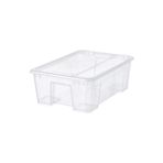 IKEA Düzenleyici Kutu Kabı Kapaklı Düzenleyici 39x28x14 Cm Şeffaf 11 Lt Polipropilen Plastik