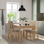 IKEA EKEDALEN yemek masası takımı meşe-orrsta açık gri - 99488110