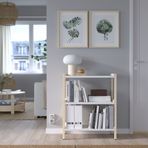 IKEA EKENABBEN açık raf ünitesi beyaz-titrek kavak - 10487816