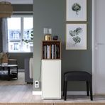 IKEA EKET dolap kombinasyonu beyaz-ceviz görünüm - 79490798