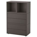 IKEA EKET dolap kombinasyonu koyu gri - 49221788