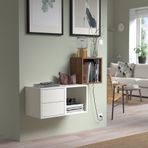 IKEA EKET duvar dolabı kombinasyonu beyaz-ceviz görünüm - 09490320