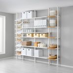 IKEA ELVARLI açık dolap beyaz-bambu - 99188003