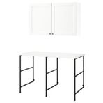 IKEA Enhet Antrasit Beyaz 139x63.5x90.5 cm Çamaşır Odası ve Banyo İçin Raf Kombinasyonu
