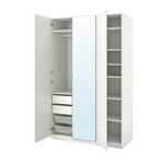 IKEA /FARDAL/AHEIM gardırop parlak cila beyaz-ayna - 69503032