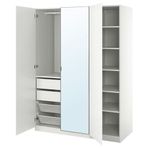IKEA /FARDAL/AHEIM gardırop parlak cila beyaz-ayna - 89503031