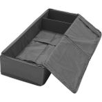 IKEA Fermuarlı Bölmeli Saklama Kutusu 90X30X15 cm Düzenleme Kutusu Polyester Organizer Kutu - Koyu Gri