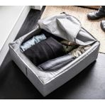 IKEA Fermuarlı Saklama Kutusu 43X53X19 cm Düzenleme Kutusu Polyester Organizer Kutu Koyu Gri Hurç