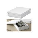 IKEA Fjaderharv Beyaz 25x35x8 cm Kapaklı Saklama Kutusu