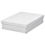 IKEA FJADERHARV kapaklı kutu beyaz - 20596891