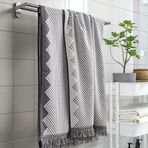 IKEA FJALLSTARR banyo havlusu beyaz-gri - 30571220