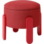 Ikea Förlunda Puf Tonerud Kırmızı 61 x 45 cm Saklama Gözlü Depolamalı