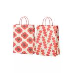 IKEA Fössta 2 Adet Nar Ve Alıç Desenli Kırmızı 26X35 Cm Hediye Paketi Çantası Poşeti 1170594229