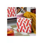 IKEA Fössta Kutu, Kırmızı Şeker Desenli-Beyaz, 33x38x33 cm 105.942.51