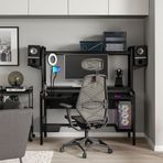 IKEA FREDDE/STYRSPEL oyuncu masası ve sandalyesi siyah-gri - 59491336
