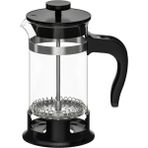 Ikea French Press 0,4 Litre Cam/paslanmaz Çelik Yükseklik: 17 cm Çap: 8 cm - Siyah