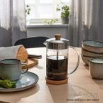 IKEA French Press Çay Kahve Demleme Paslanmaz Çelik & Cam & Bambu 1 Litre - Yok - Şeffaf