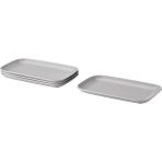 IKEA Färgklar Tabak Seti, Mat Açık Gri, 30 X 18 Cm, 4 Adet - 100 ml