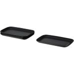 IKEA Färgklar Tabak Seti, Mat Koyu Gri, 30 X 18 Cm, 4 Adet - 100 ml